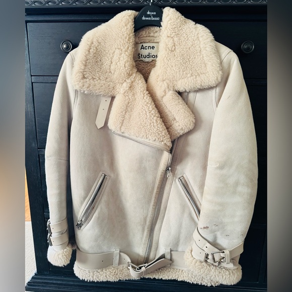 Authentic ACNE STUDIOS VELOCITE Cream Teddy Jacket - Picture 1 of 6